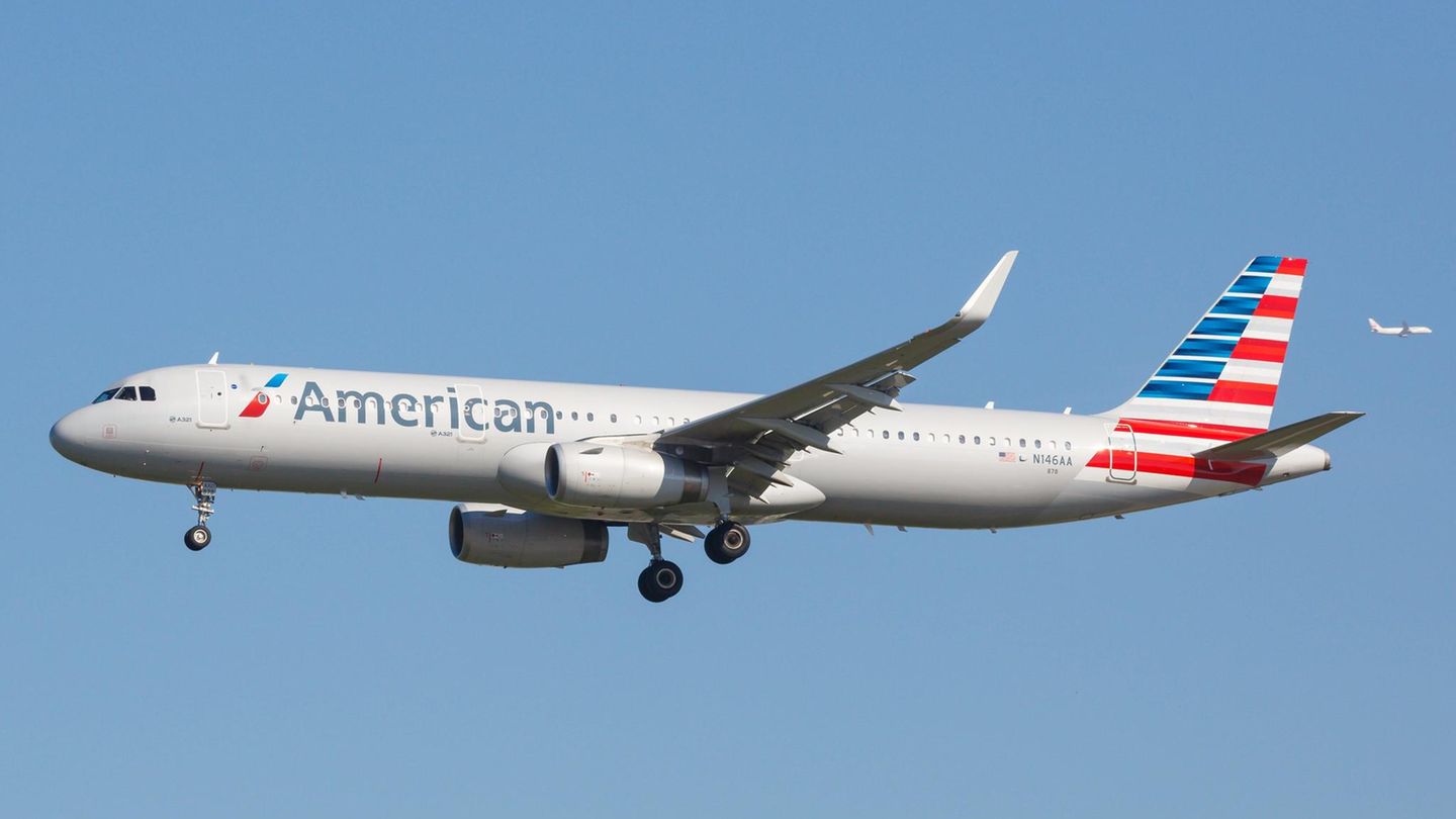 Ein Airbus A321 von American Airlines