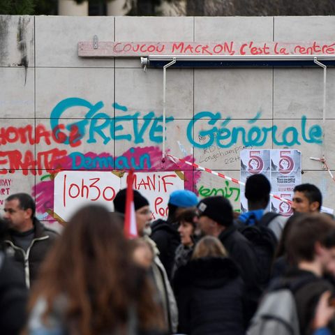 Demonstranten in Marseille
