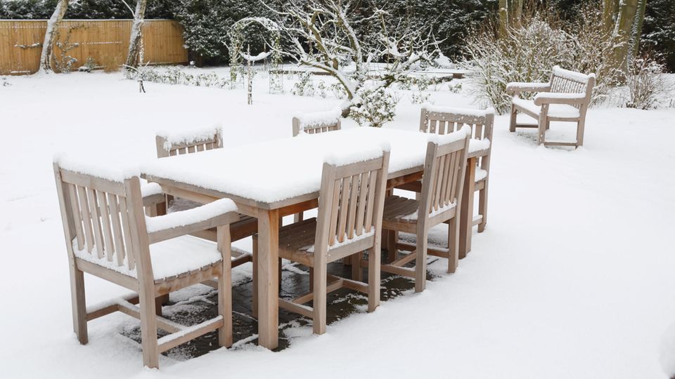 Gartenmöbel Gartenmöbel im Winter