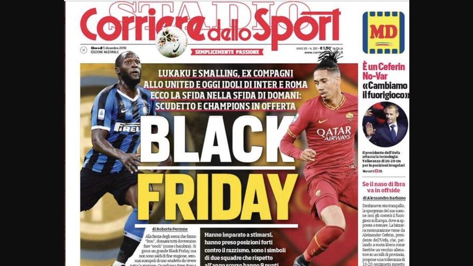 Mit diesem Titelblatt setzte sich der "Corriere dello Sport" gehörig in die Nesseln