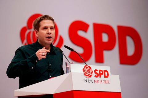 Kevin Kühnert auf dem SPD-Parteitag