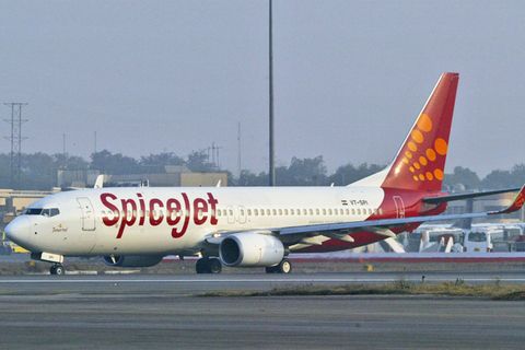 Zu Flotte des indischen Billigfliegers Spicejet gehören 80 Jets vom Typ Boeing 737