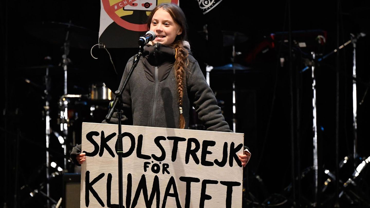 Greta Thunberg hält eine Rede auf dem Klimagipfel in Madrid