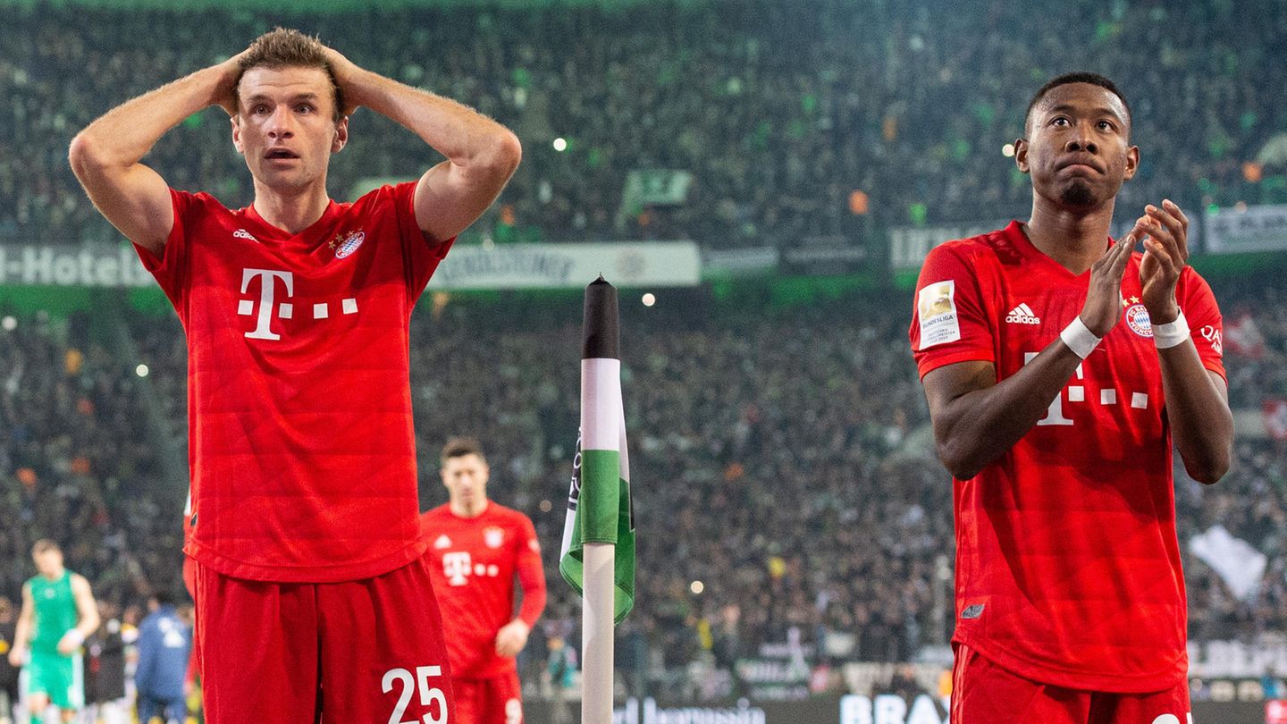 Thomas Müller und David Alaba sind nach der Niederlage gegen Borussia Mönchengladbach reichlich bedient