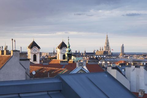 Blick von oben auf Wien