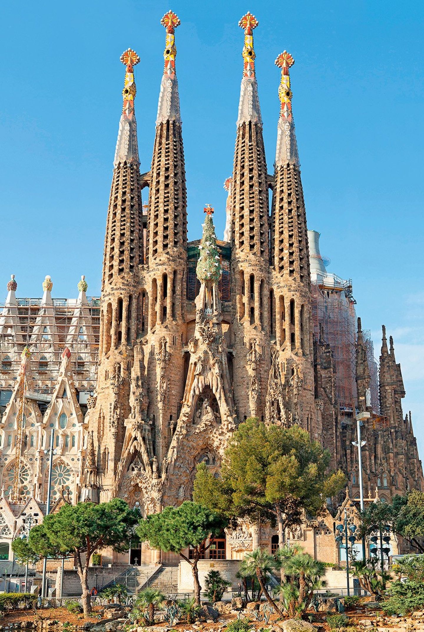 Die Türme der Kirche Sagrada Familia in Barcelona