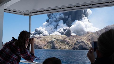 Vulkan auf der Insel White Island in Neuseeland
