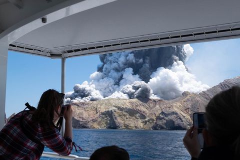 Vulkan auf der Insel White Island in Neuseeland