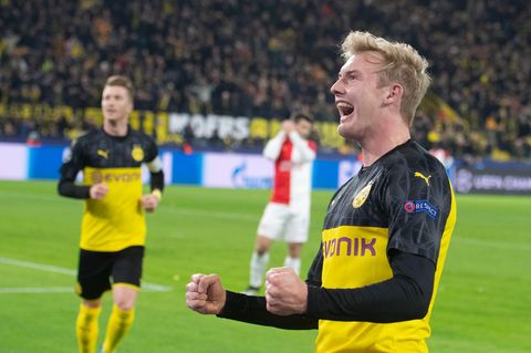 Dortmunds Julian Brandt jubelt über das 2:1