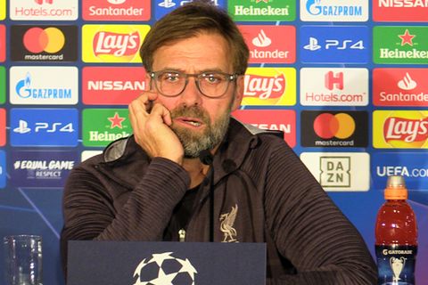 Jürgen Klopp auf der Pressekonferenz in Salzburg