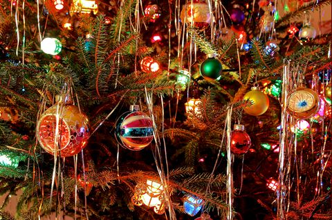 Lametta am Weihnachtsbaum