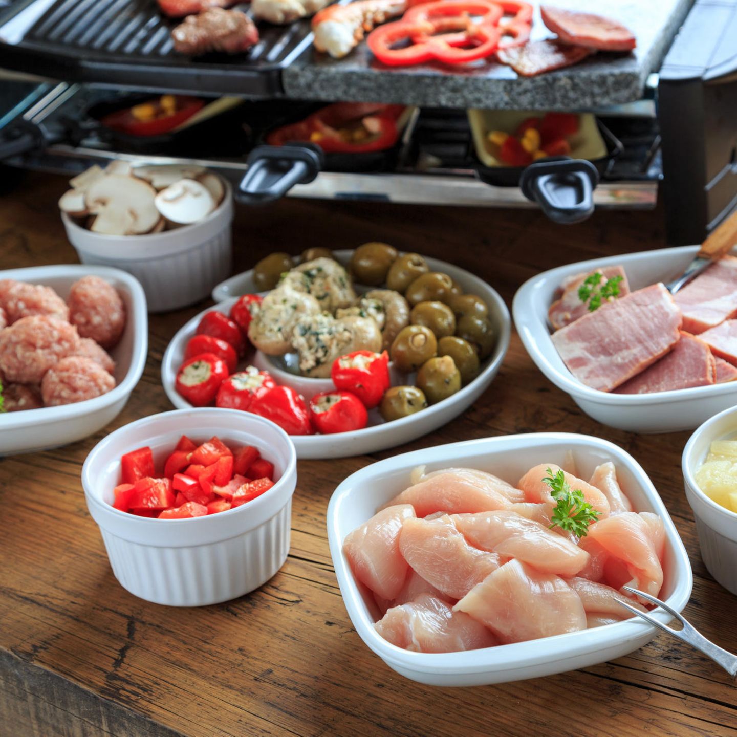 Raclette für sechs Personen