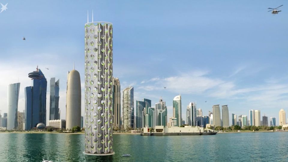 Bauentwurf in Dubai : 750 Meter hohe Nullenergie-Wolkenkratzer: So soll die Öko-Stadt der Zukunft aussehen Bauentwurf in Dubai : 750 Meter hohe Nullenergie-Wolkenkratzer: So soll die Öko-Stadt der Zukunft aussehen