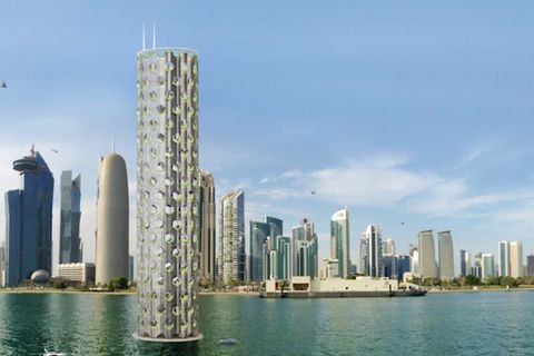 Bauentwurf in Dubai : 750 Meter hohe Nullenergie-Wolkenkratzer: So soll die Öko-Stadt der Zukunft aussehen
