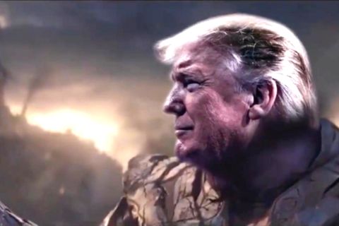 Trump als Thanos: Trump inszeniert sich als Marvel-Massenmörder und sorgt damit für Entsetzen