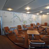 Der nachgebaute Gesellschaftsraum der "Hindenburg" war im modernen Bauhaus-Design gestaltet.
