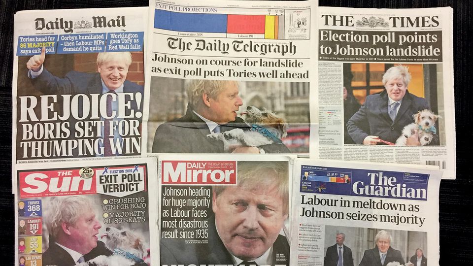 Titelseiten britischer Zeitungen