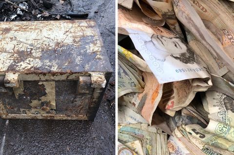 Dieser alte Safe sollte verschrottet werden, dann fand sich darin das Bargeld