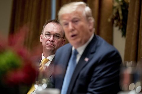 Donald Trump und sein geschäftsführender Stabschef Mick Mulvaney