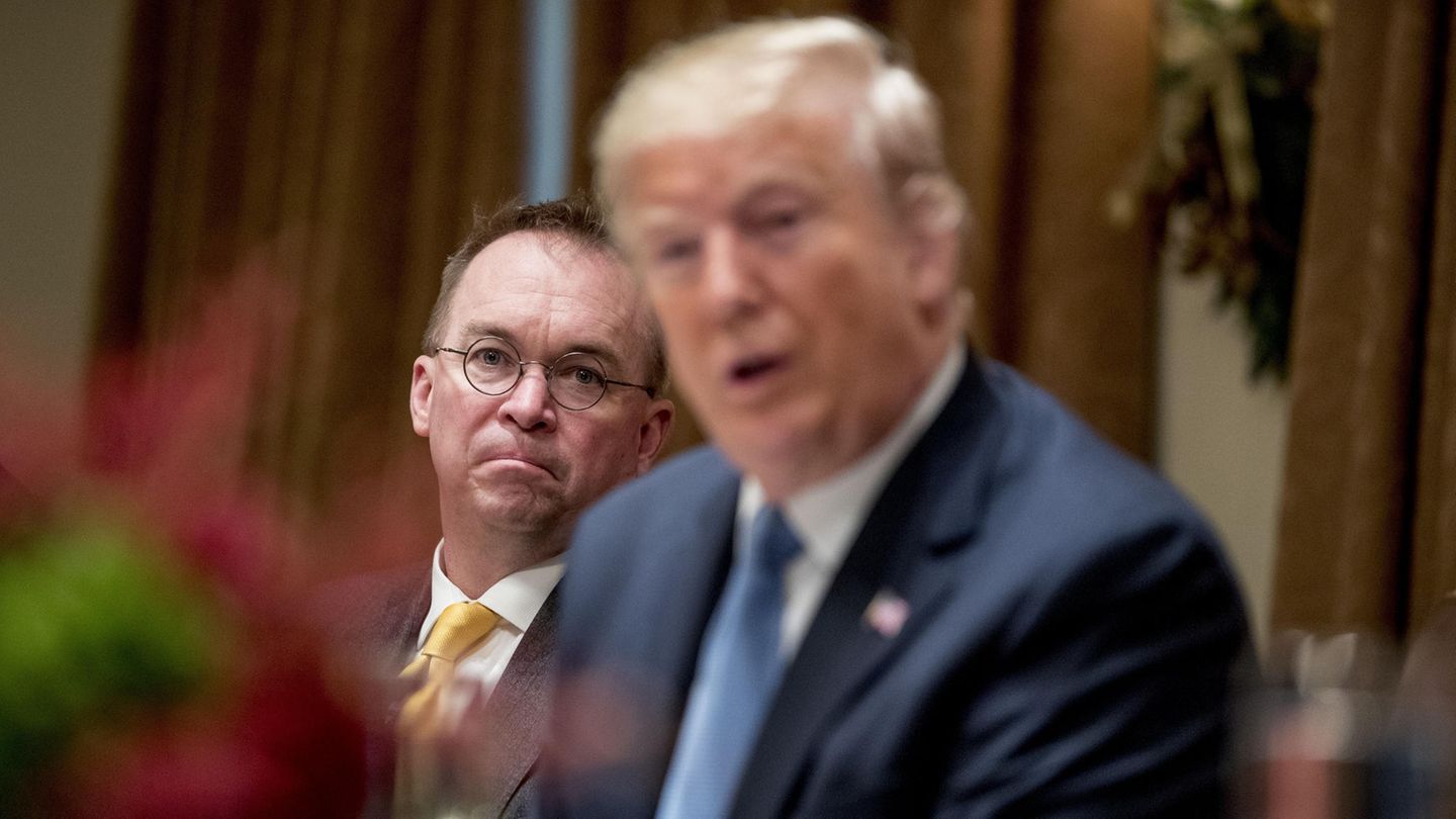 Donald Trump und sein geschäftsführender Stabschef Mick Mulvaney