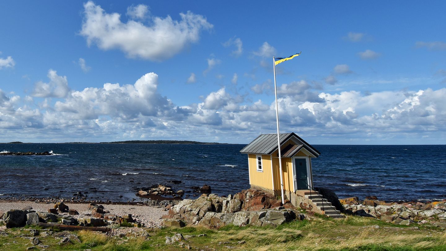 Altes Lotsenhaus in Torekov an der Küste in Südschweden