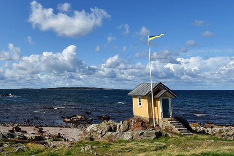 Altes Lotsenhaus in Torekov an der Küste in Südschweden