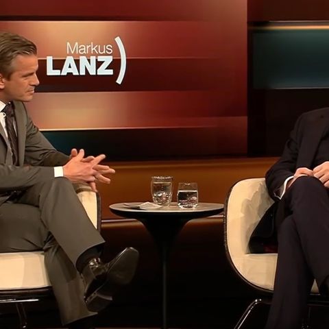 Der frühere Chef des Bundesverfassungsschutzes, Hans-Georg Maaßen (r.), bei Markus Lanz