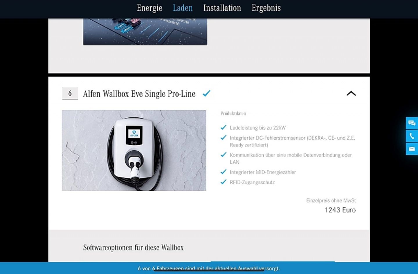 Die "intelligente" Ladebox kostet natürlich Aufpreis