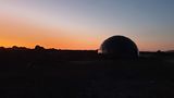 Aurora Base Camp im Sonnenuntergang