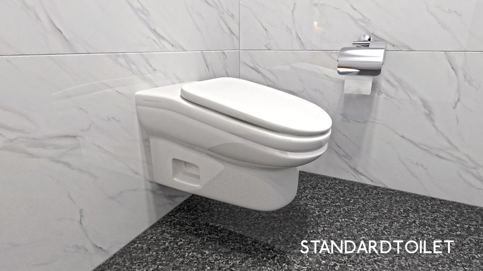 Schräge Erfindung: "StandardToilet" verkauft Toiletten, deren Sitz um 13 Grad nach vorne geneigt ist