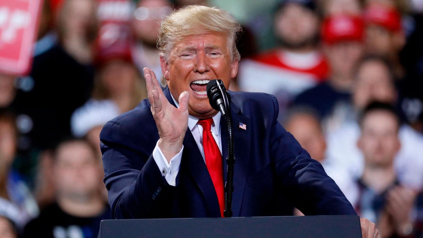 US-Präsident Donald Trump bei einem Wahlkampfauftritt in Michigan