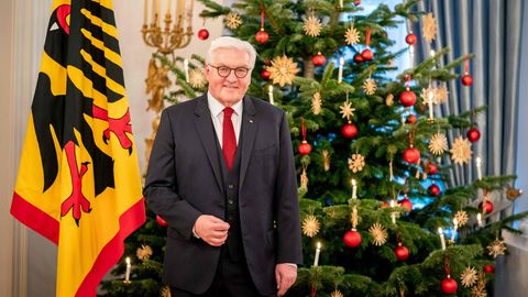 Bundespräsident Frank-Walter Steinmeier bei seiner alljährlichen Weihnachtsansprache