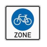 Beginn einer Fahrradzone: