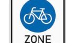 Beginn einer Fahrradzone: