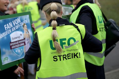 Eine Teilnehmerin des UFO-Streiks