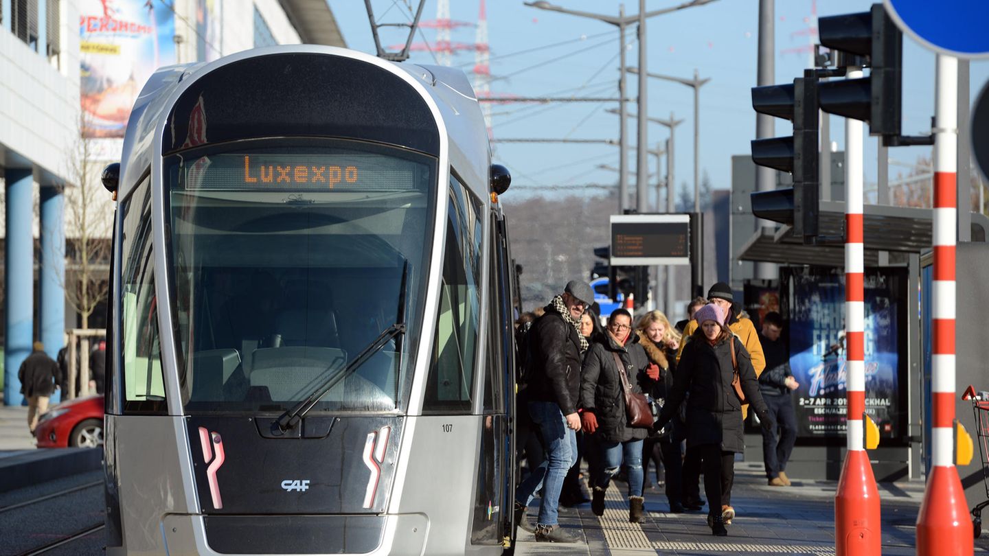 Eine Bahn in Luxemburg