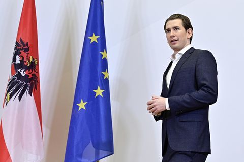 Sebastian Kurz, Vorsitzender der Österreichischen Volkspartei (ÖVP), gibt anlässlich der Fortsetzung der Regierungsverhandlungen ein Pressestatement