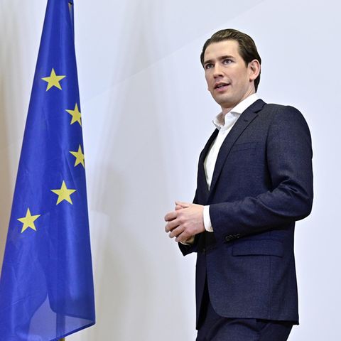 Sebastian Kurz, Vorsitzender der Österreichischen Volkspartei (ÖVP), gibt anlässlich der Fortsetzung der Regierungsverhandlungen ein Pressestatement