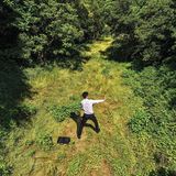 Ein ehema­liger Burggraben