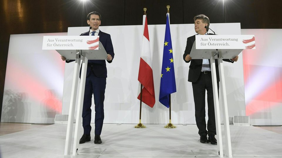 Sebastian Kurz (l.) und Werner Kogler