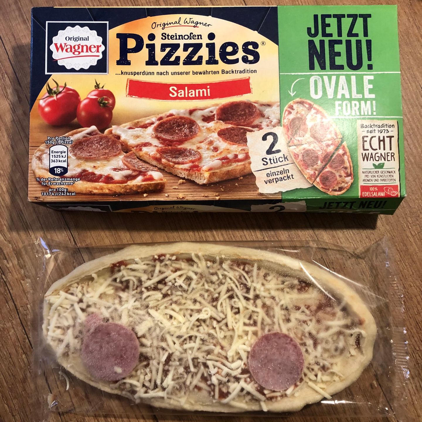 Tiefkühlpizza mit nur zwei Salamis – von Wagner
