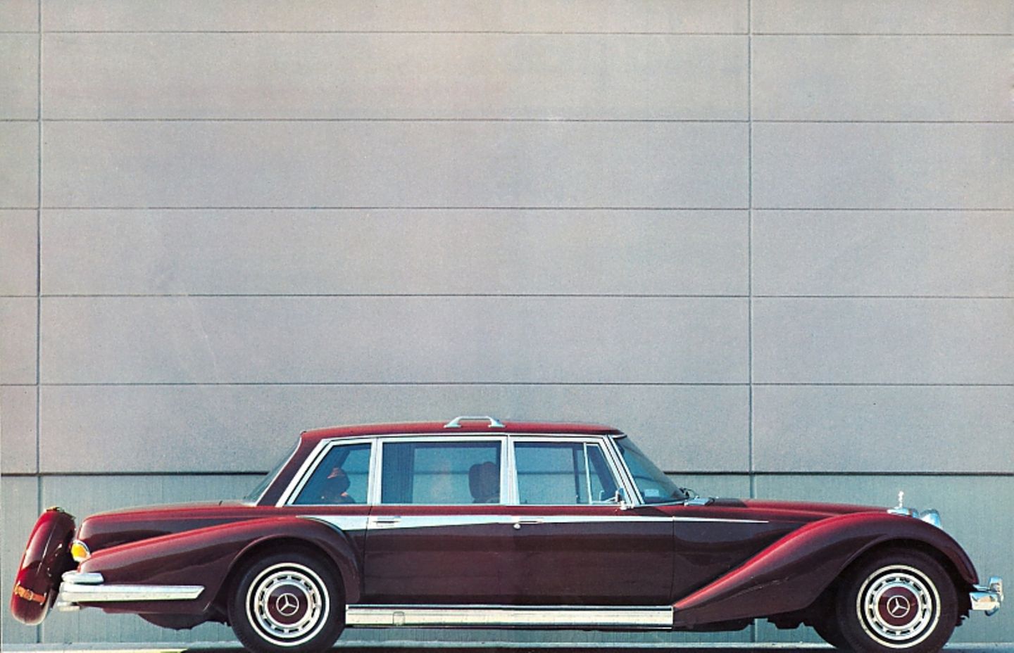 Ein Mercedes 600 im bb-Stil im Retrodesign