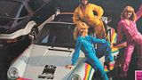 Die Regenbogen-Porsches wurden ansprechend in Szene gesetzt