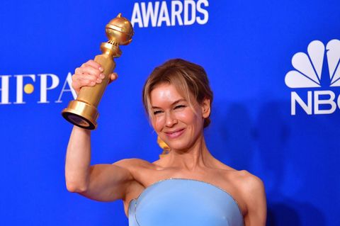 Renée Zellweger mit ihrem Golden Globe