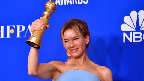 Renée Zellweger mit ihrem Golden Globe