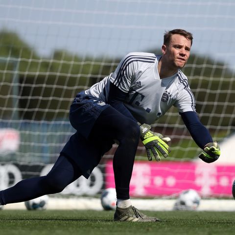 Manuel Neuer während des Trainings in Doha, der Hauptstadt von Katar
