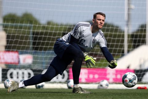Manuel Neuer während des Trainings in Doha, der Hauptstadt von Katar