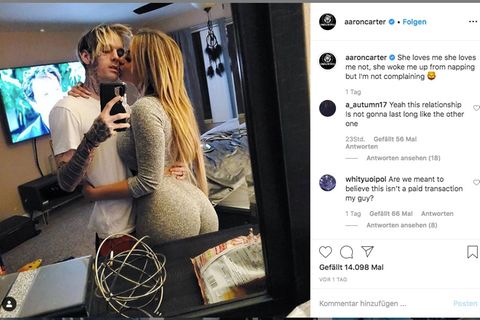 Aaron Carter mit seiner neuen Freundin Melanie