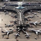 Sheremetyevo in Moskau von oben