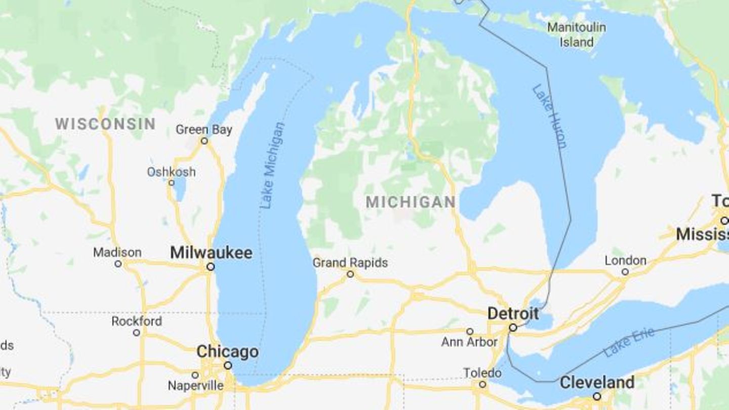 Eine Karte zeigt die Lage Milwaukees